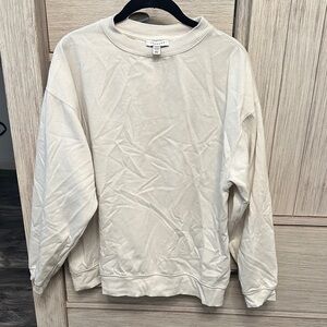 Topshop Cream Crew Neck Sweater
